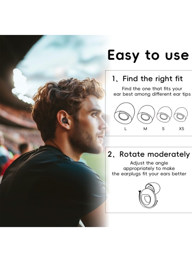 Earplugs for Sleeping, Noise Reduction Soft Silicone Ear plugs,Hearing Protection Reusable Earplugs for Sleeping, Concert, Work&Sound Reduction 25dB-30db - Image 4